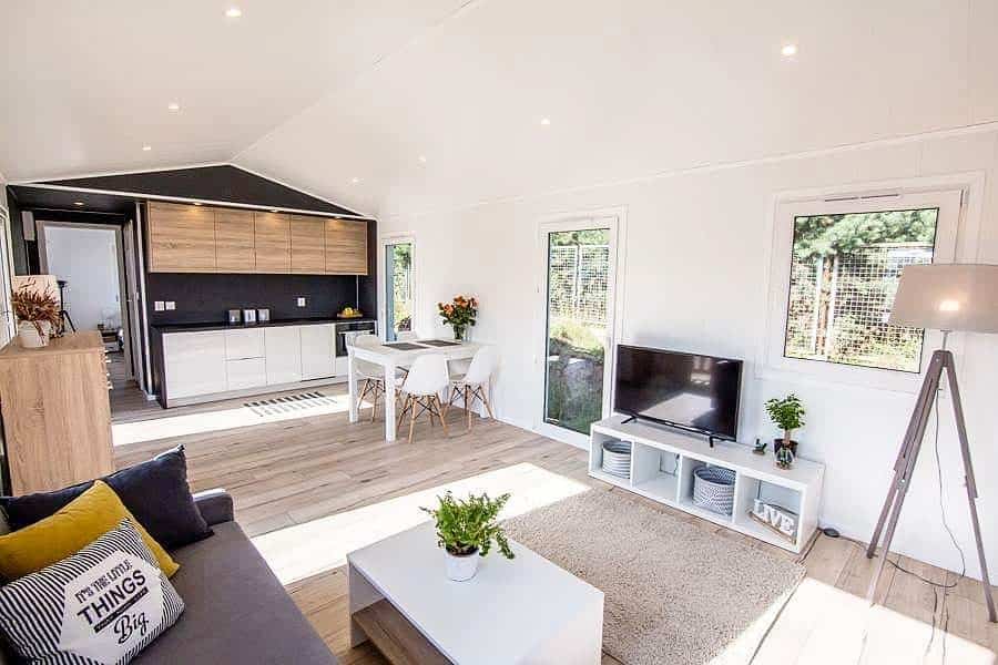 4. Scandinavian Bright Minimalism - mobile home living room ideas