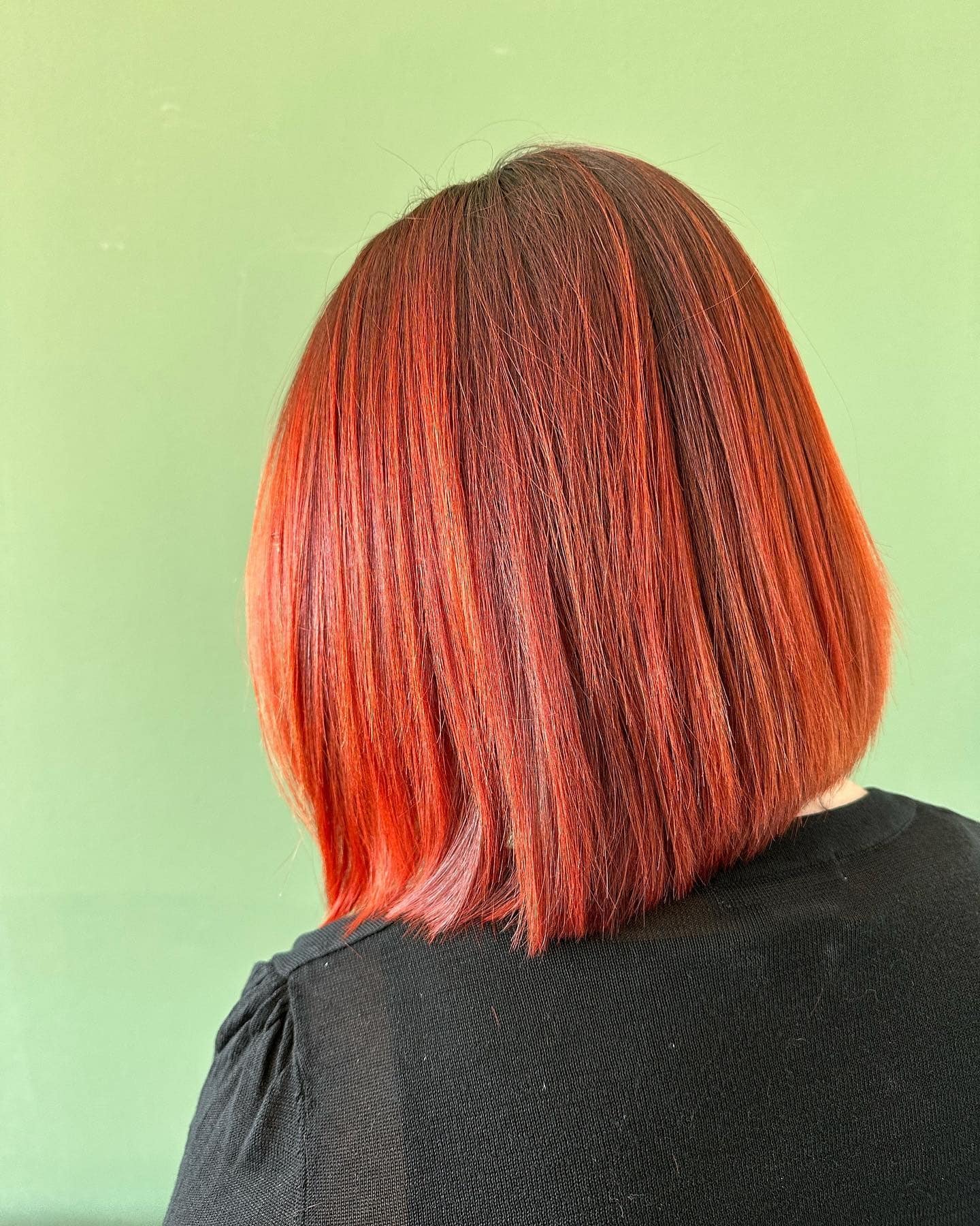18. Fiery Copper Bob - Red Orange Hair Color