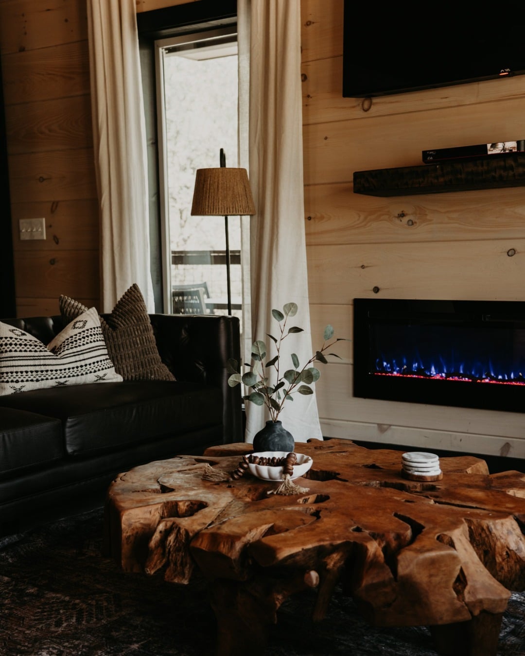 3. Organic Texture with Contemporary Edge - cabin living room ideas