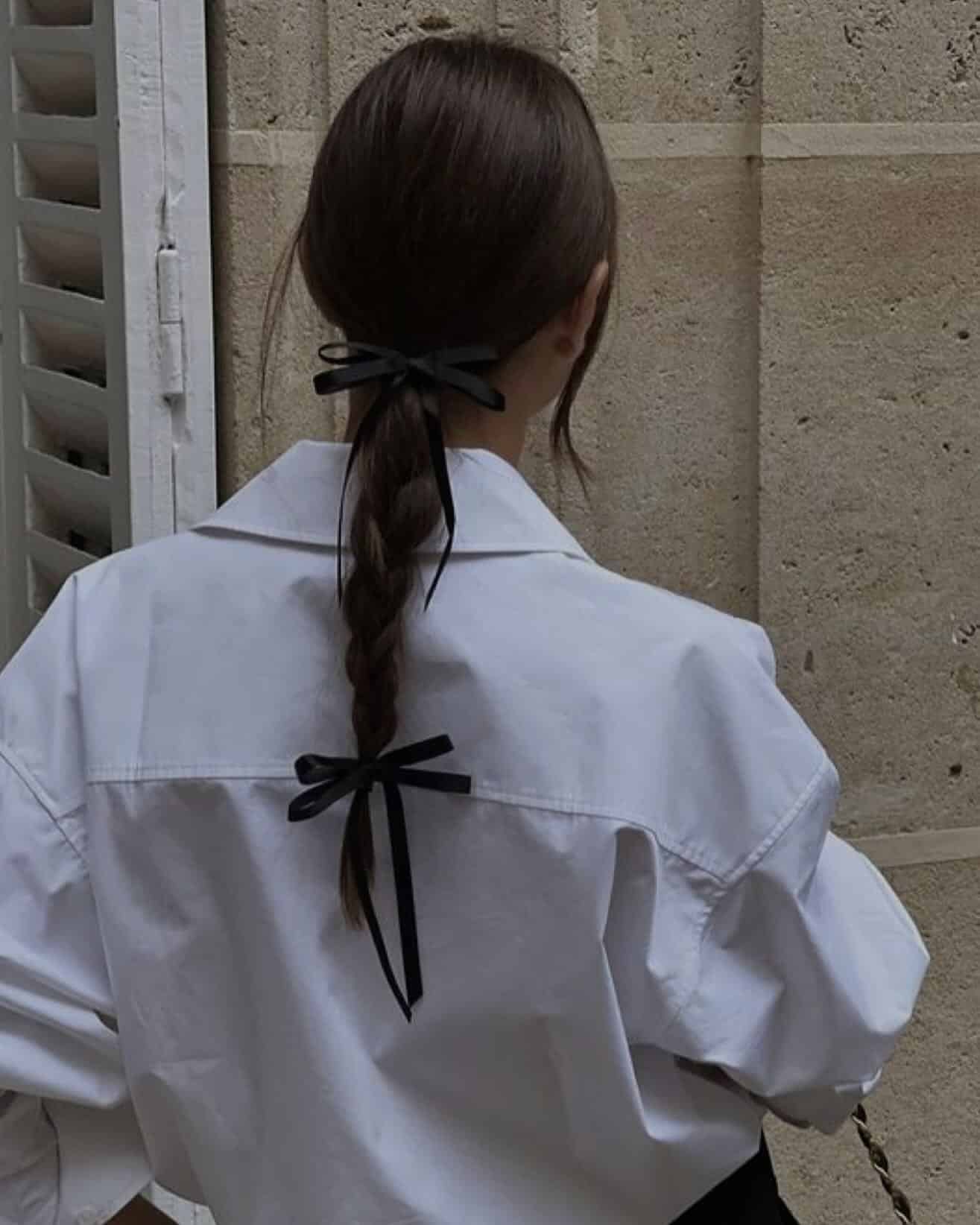 4. Minimalist Braid with Ribbon Detail - Simple Hairstyles