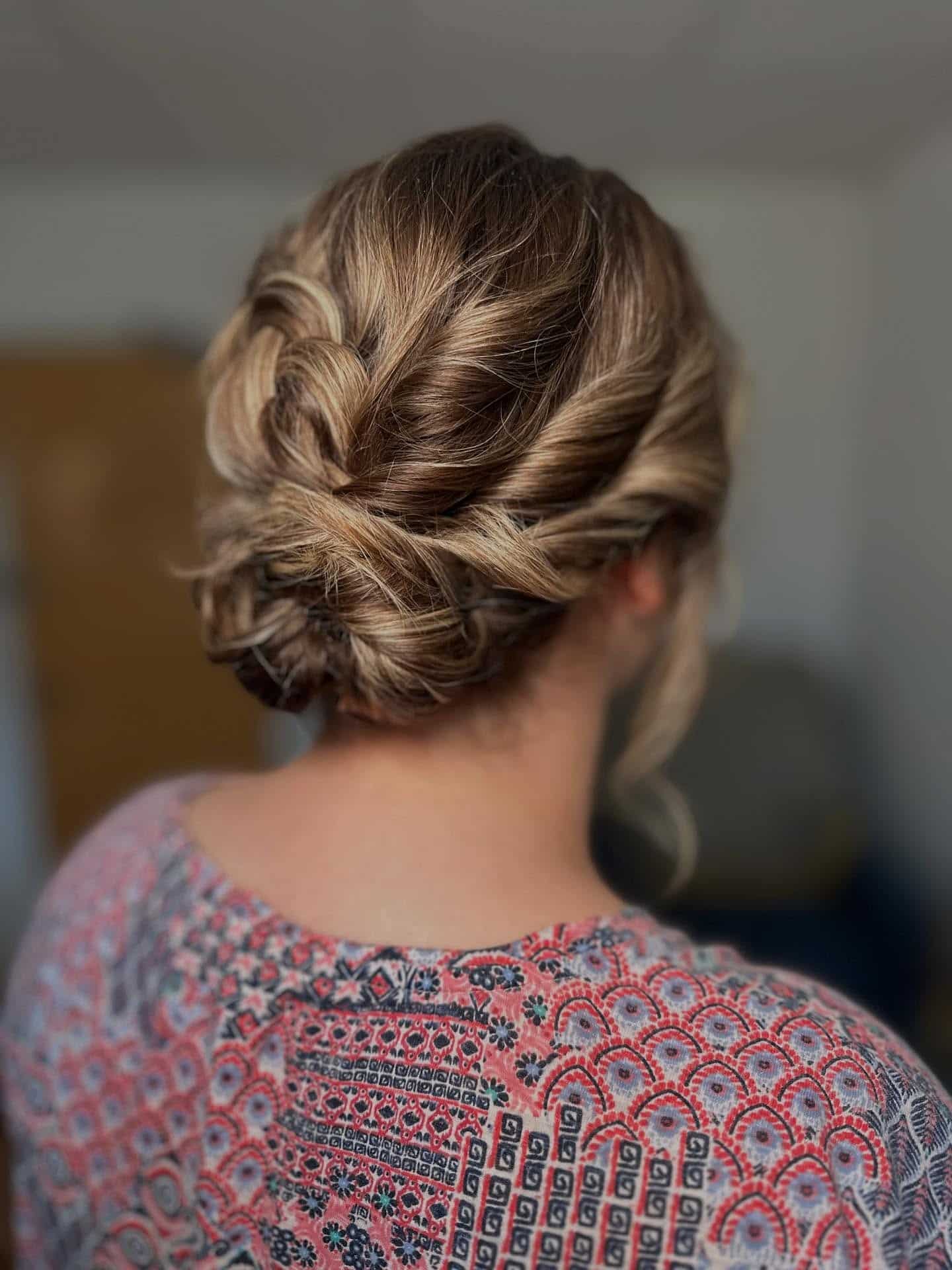 17. Textured Low Updo - Simple Hairstyles