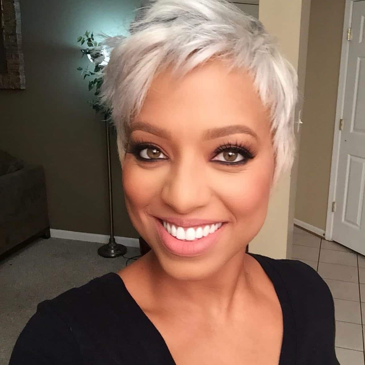 1. Icy Silver Tapered Pixie - Choppy Pixie Haircuts