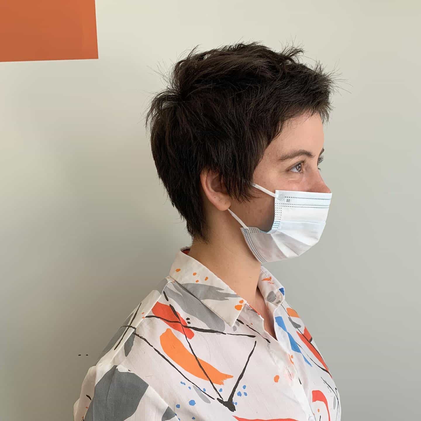 5. Natural Brunette Choppy Crop - Choppy Pixie Haircuts