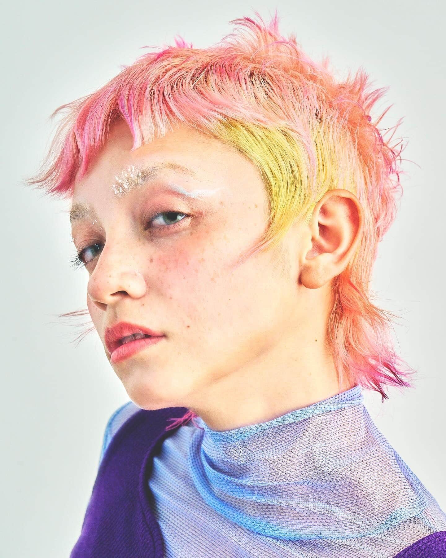 21. Neon Choppy Pixie Mullet - Choppy Pixie Haircuts