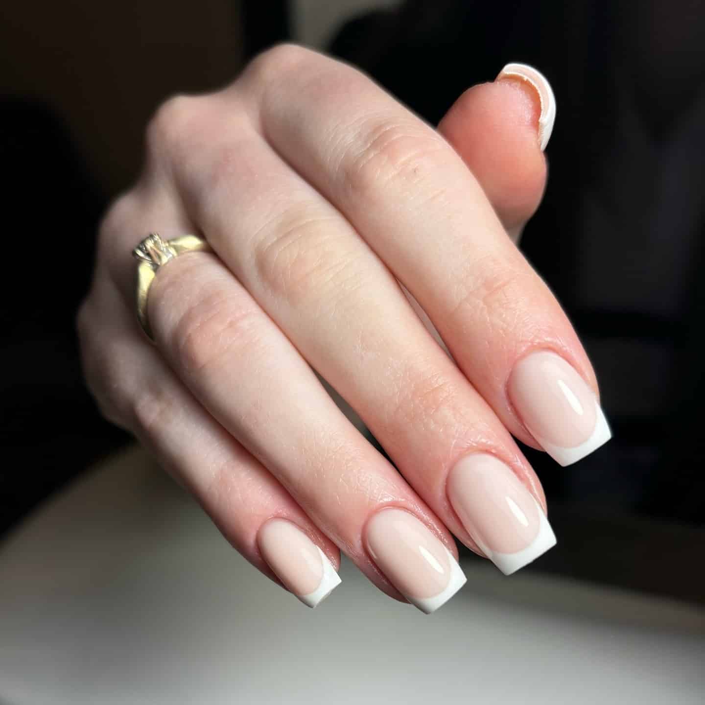 3. Classic Short French Square - short french nail ideas