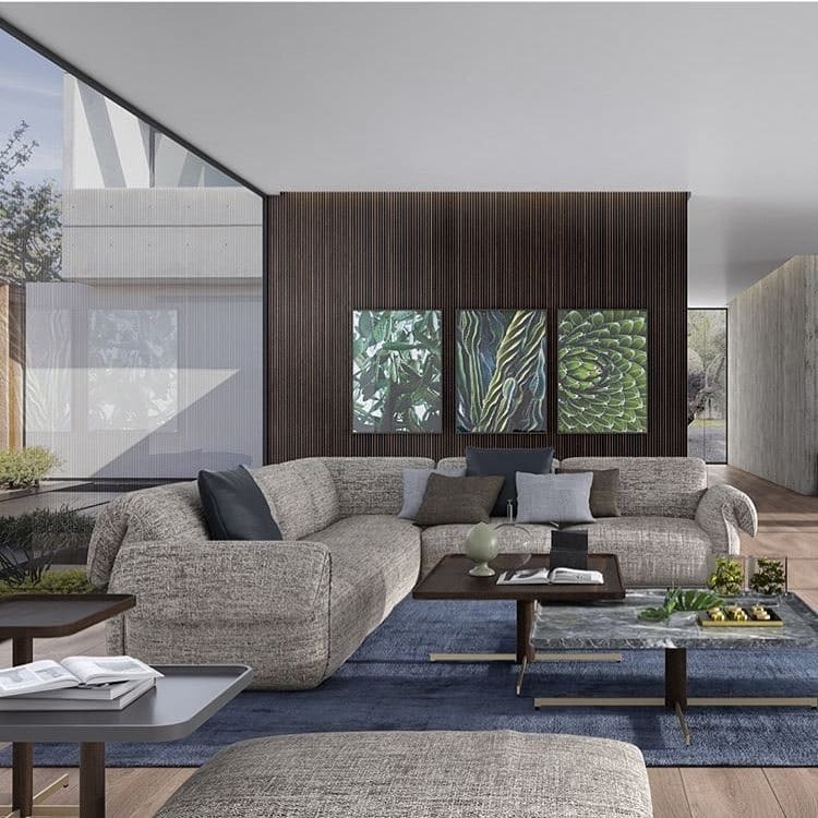 12. Contemporary Calm with Nature Views - urban living room ideas