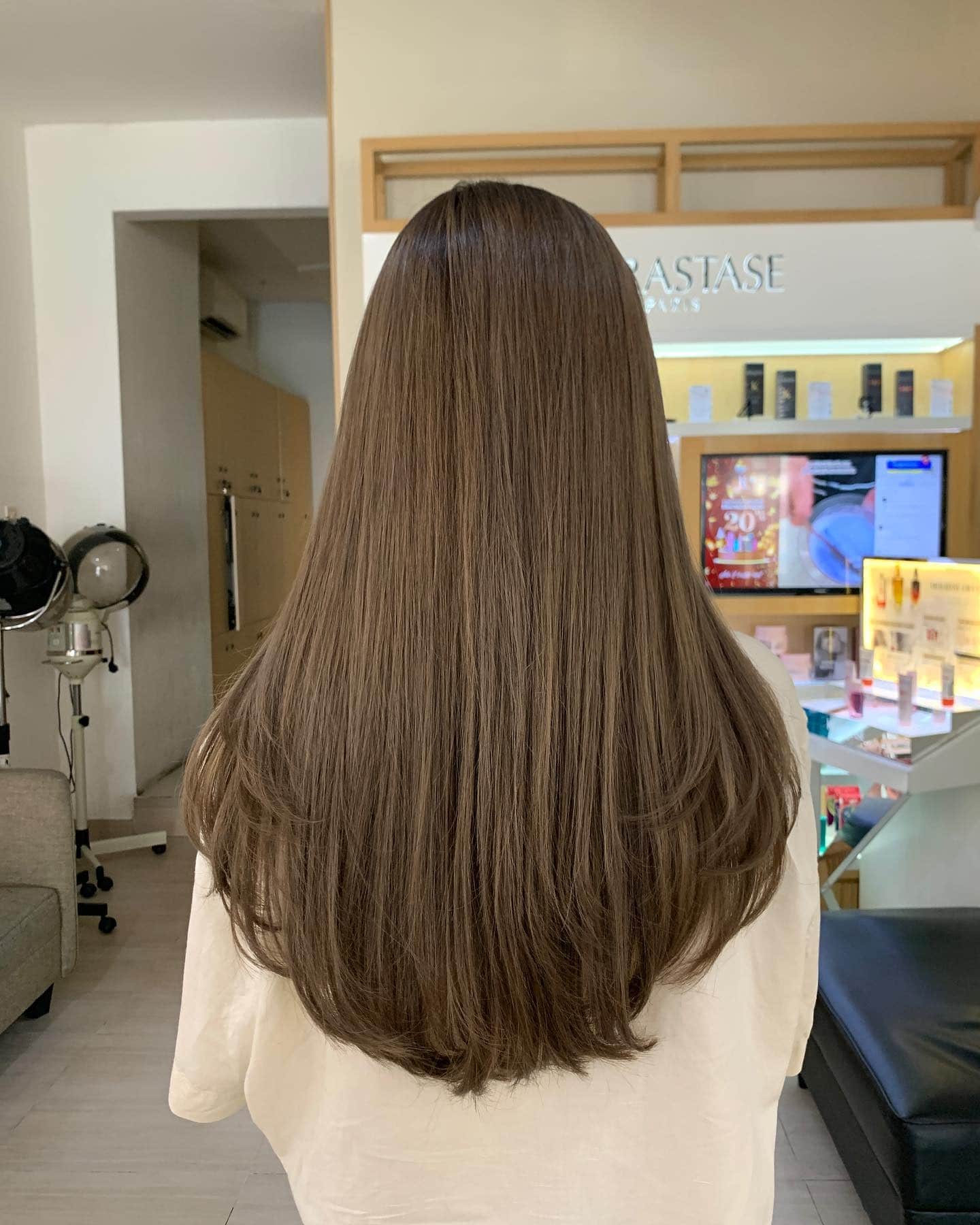 3. Layered Milk Tea Brown Elegance - Milk Tea Hair Color