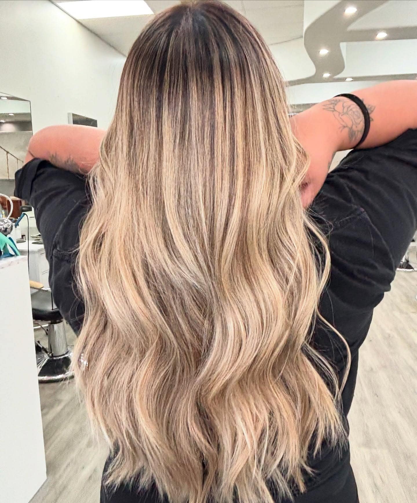 6. Sunlit Beige Milk Tea Balayage - Milk Tea Hair Color