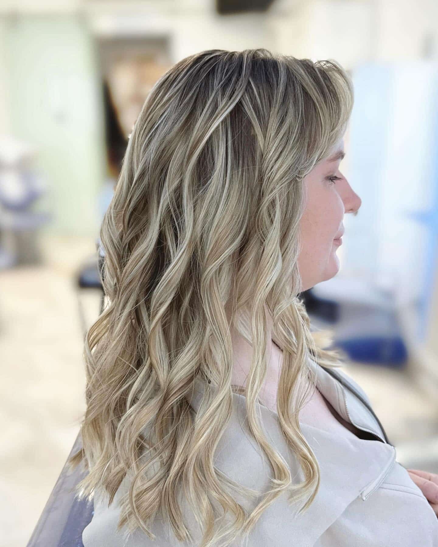 13. Golden Milk Tea Blonde Layers - Milk Tea Hair Color