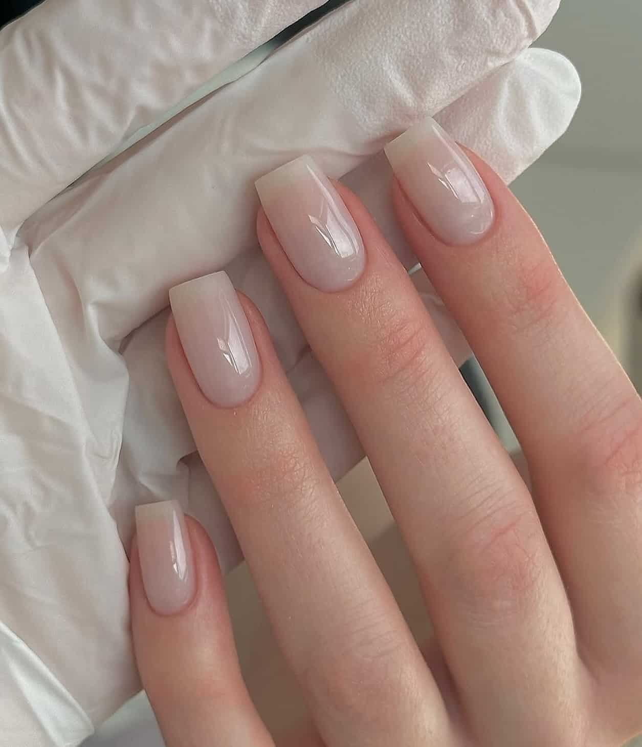 20. Natural Ombre Square Nails - simple square nail ideas