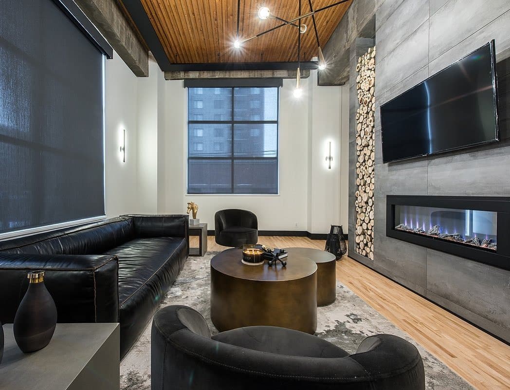 2. Industrial Edge with Modern Comfort - masculine living room ideas