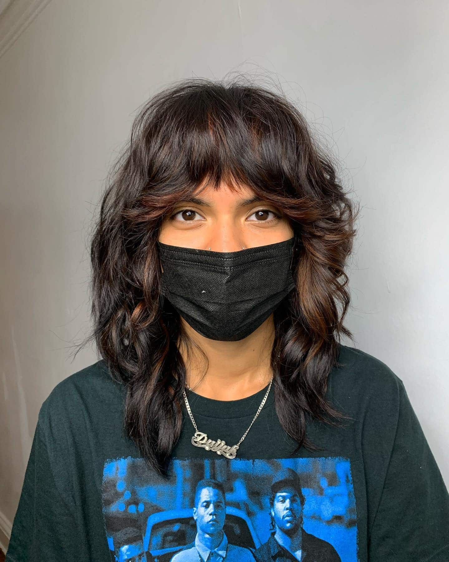 5. Textured Brunette Shag with Fringe - 70S Hairstyles