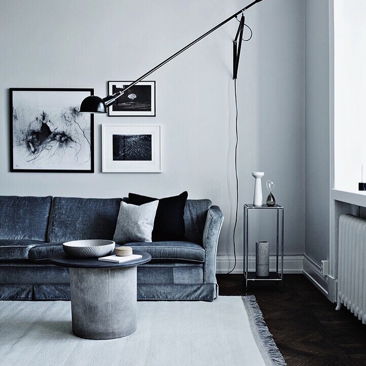 4. Minimalist Blue and Black Harmony - black and blue living room ideas