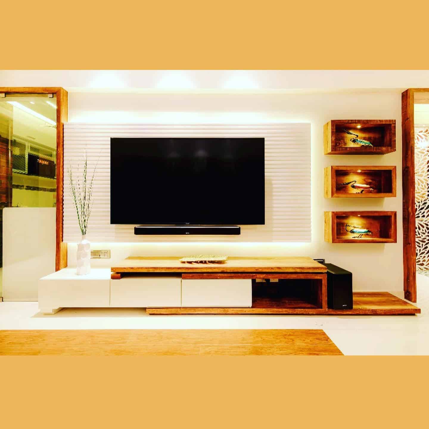 5. Modern Rustic Harmony - living room tv ideas