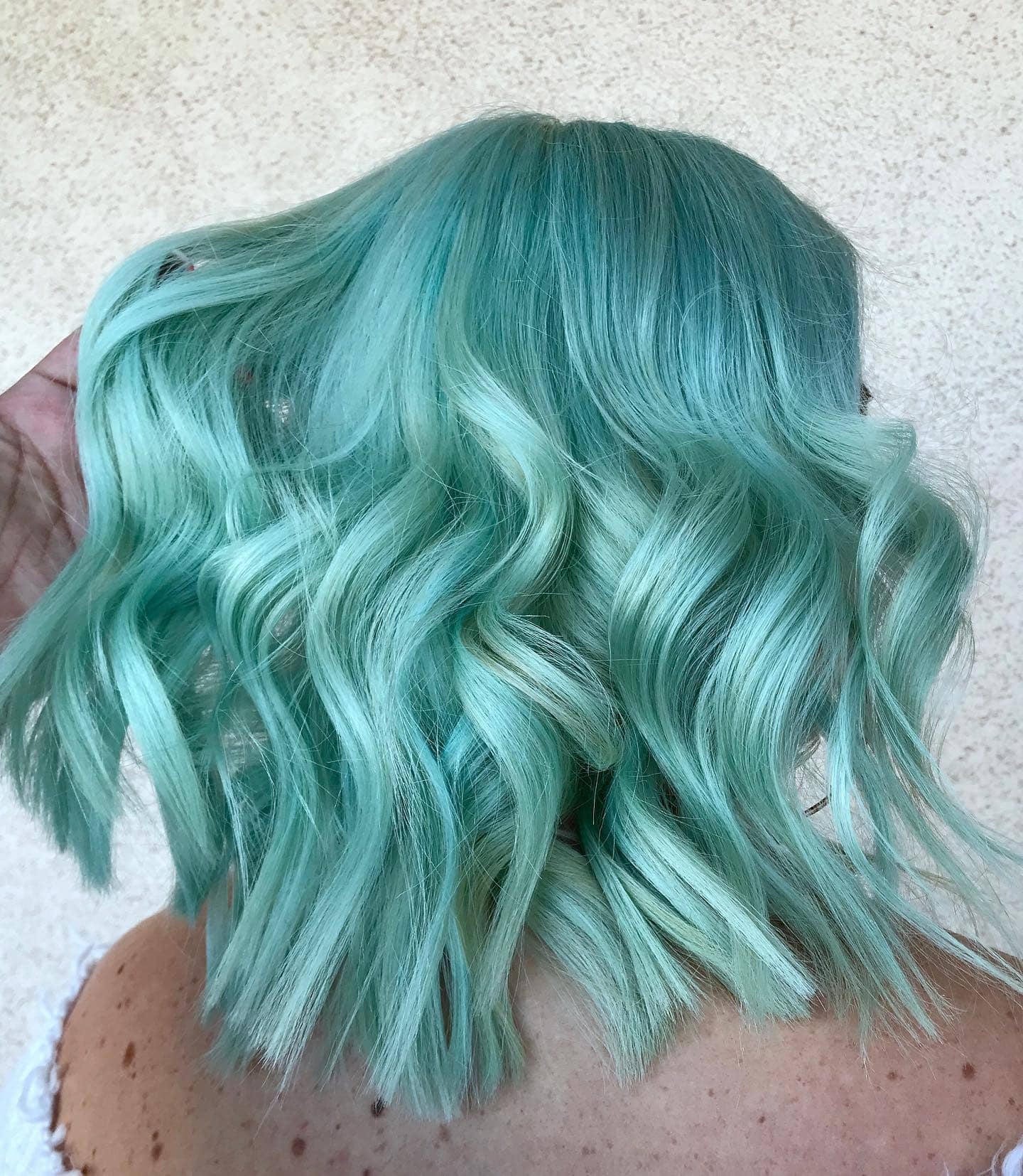 19. Pastel Mint Waves - Teal Hair Color