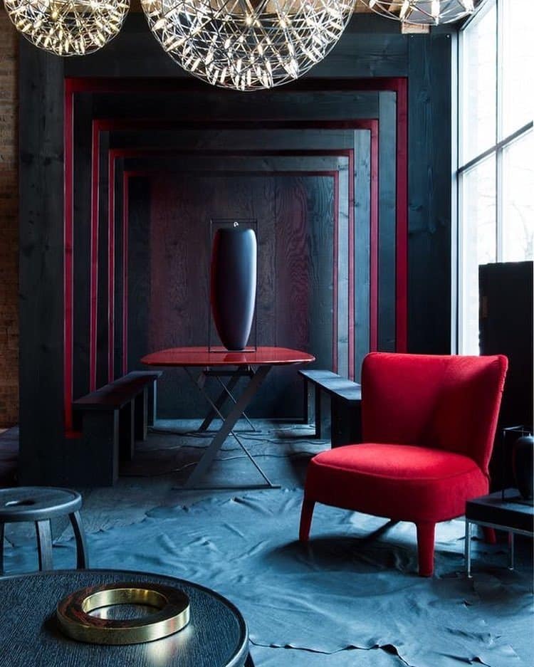 6. Contemporary Edge - red and black living room ideas