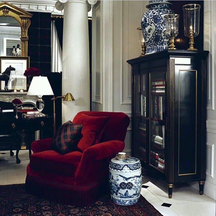 14. Luxe Glamour - red and black living room ideas