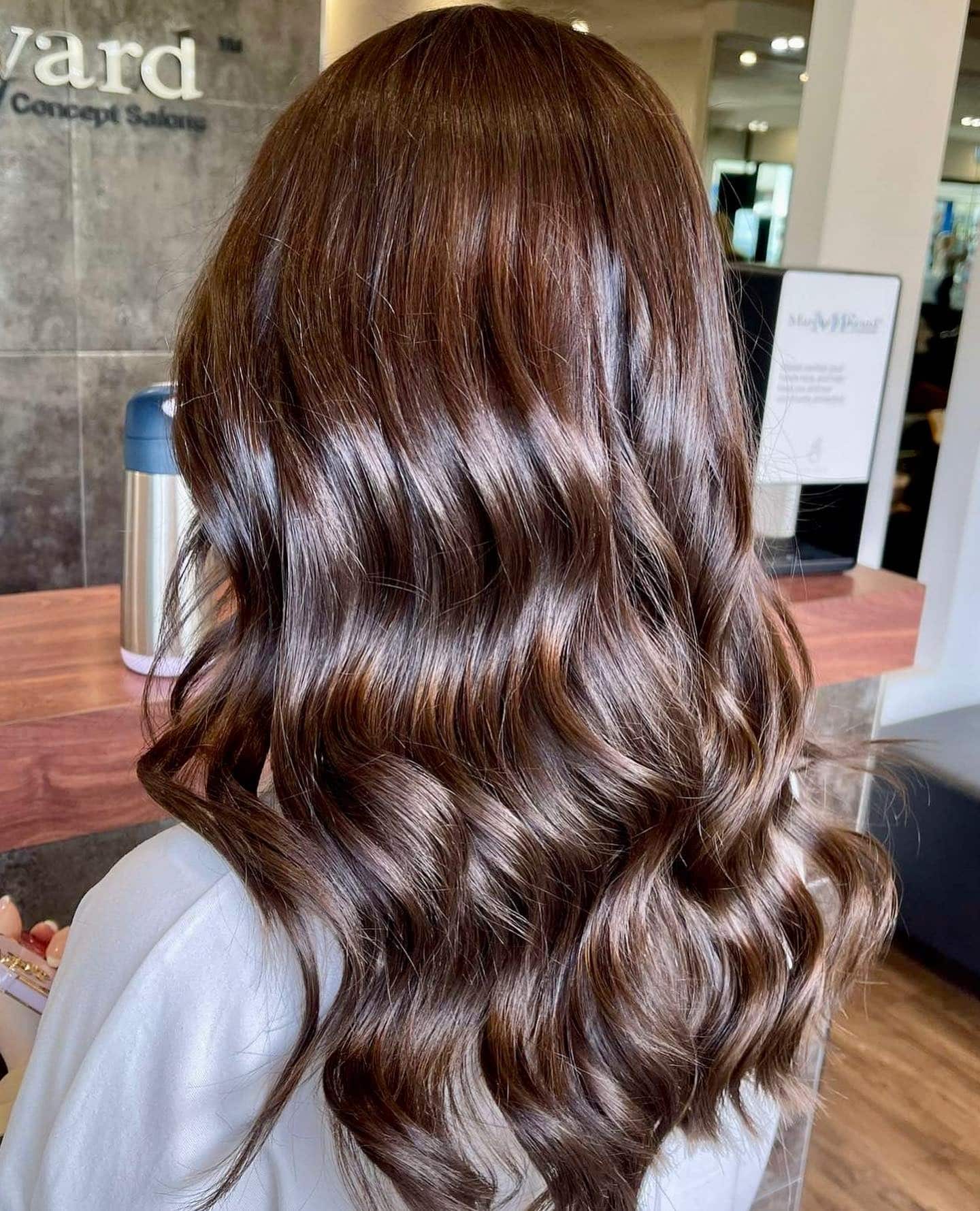 2. Glossy Espresso Elegance - Winter Hair Color