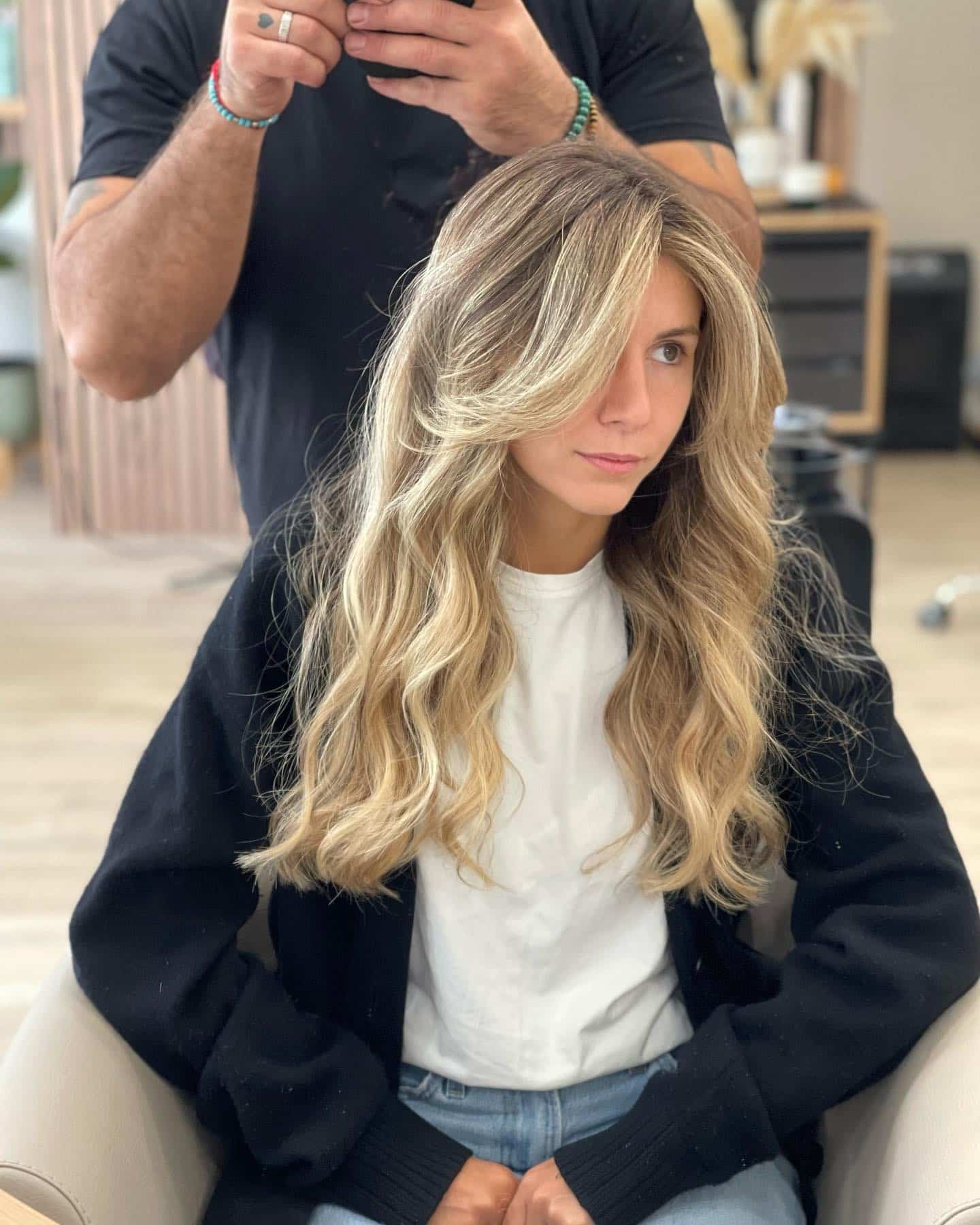 16. Champagne Blonde Layers - Winter Hair Color