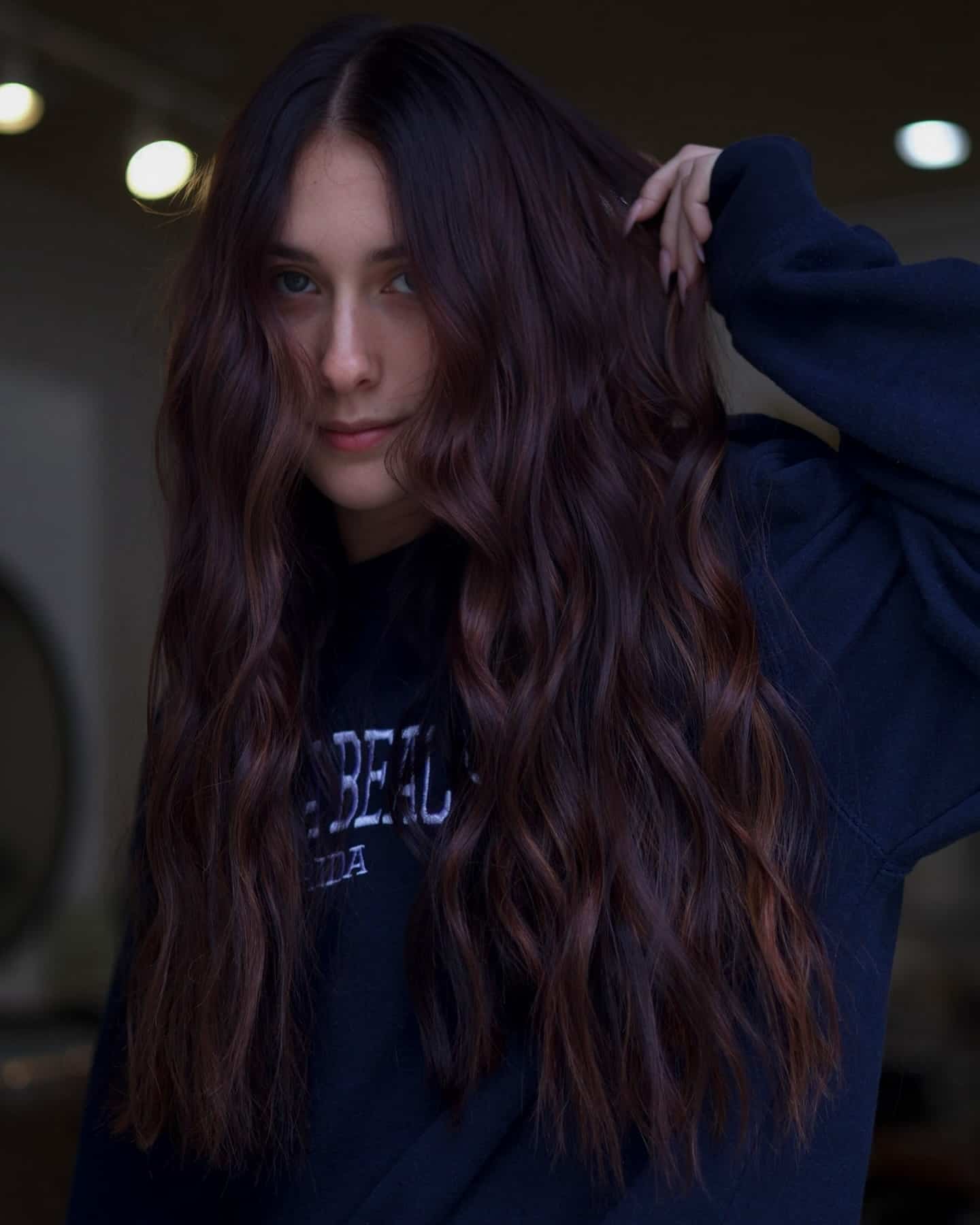 19. Dark Cocoa Waves - Winter Hair Color