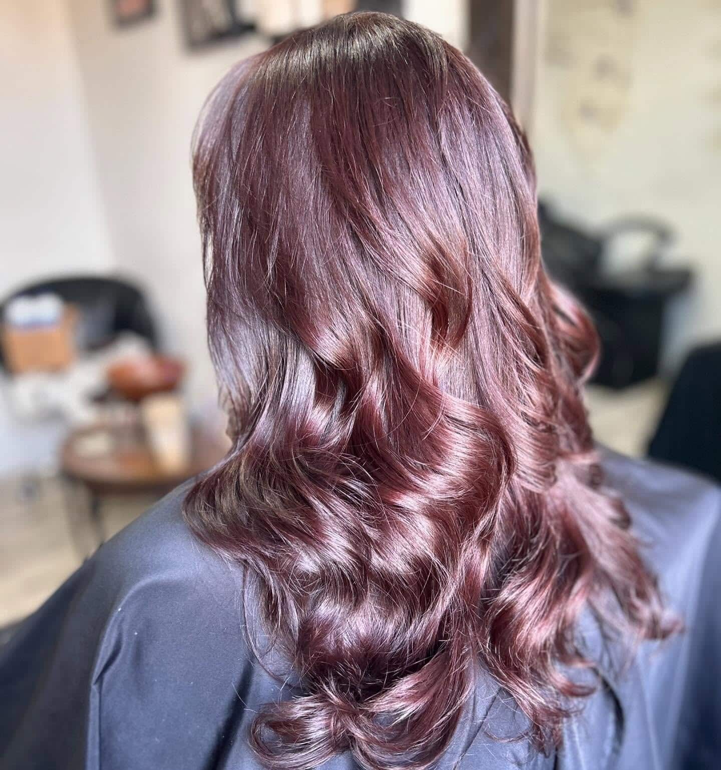 20. Mulled Wine Curls - Winter Hair Color