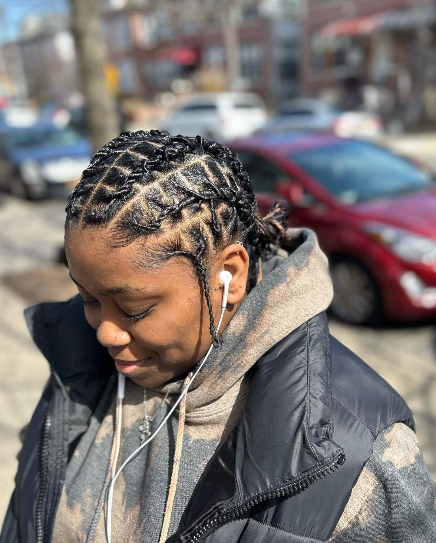 12. Criss-Cross Cornrows – Jet Black - Baddie Hairstyles