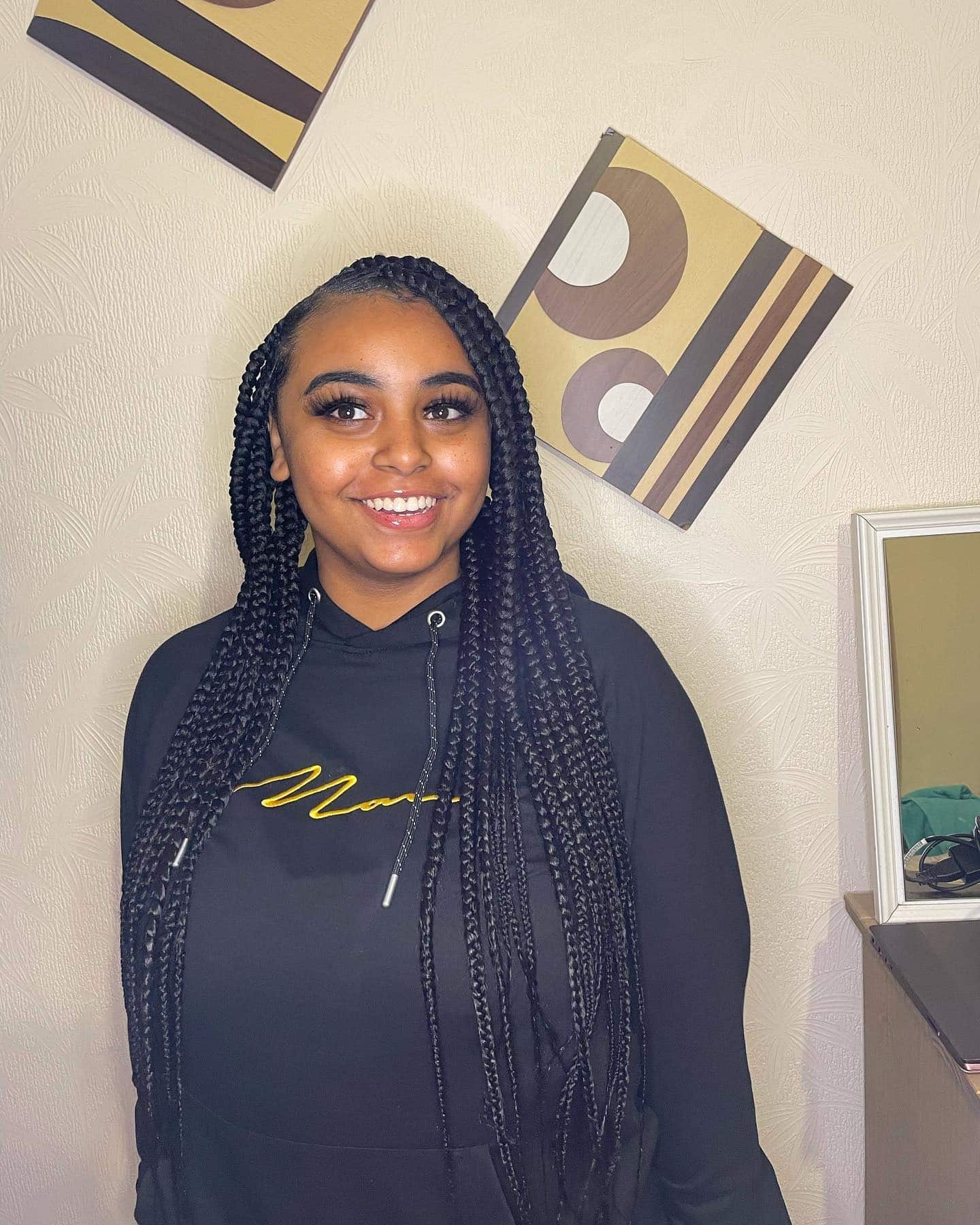 19. Extra-Long Box Braids – Jet Black - Baddie Hairstyles