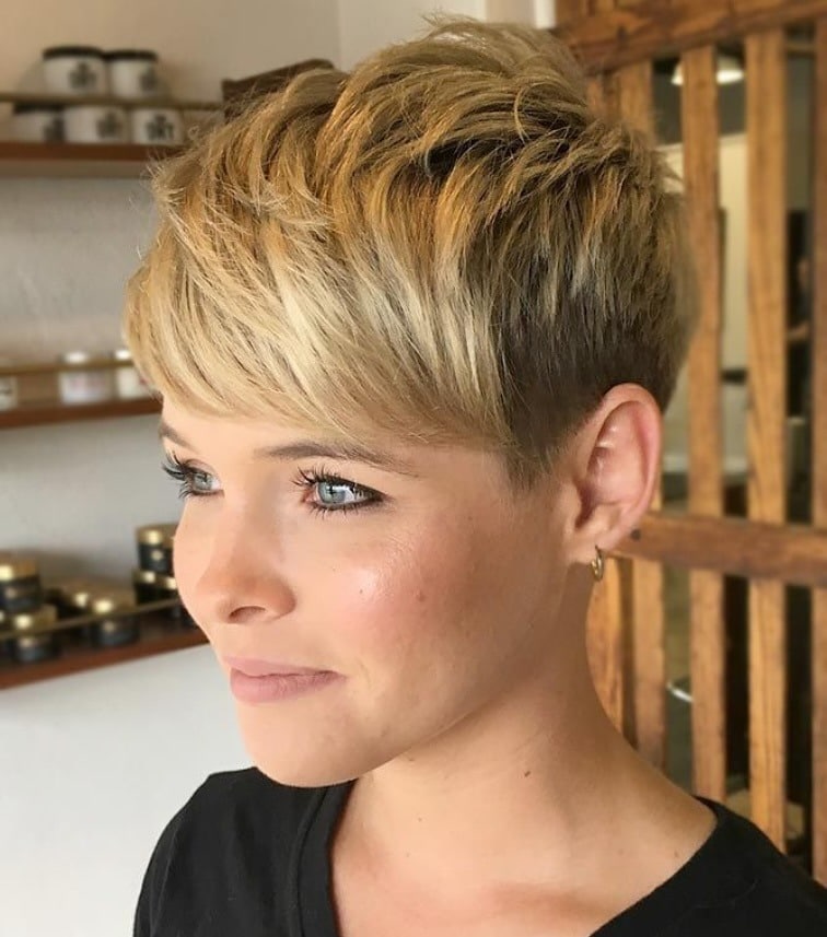 2. Sandy Blonde Textured Pixie - Pixie Haircuts With Bangs