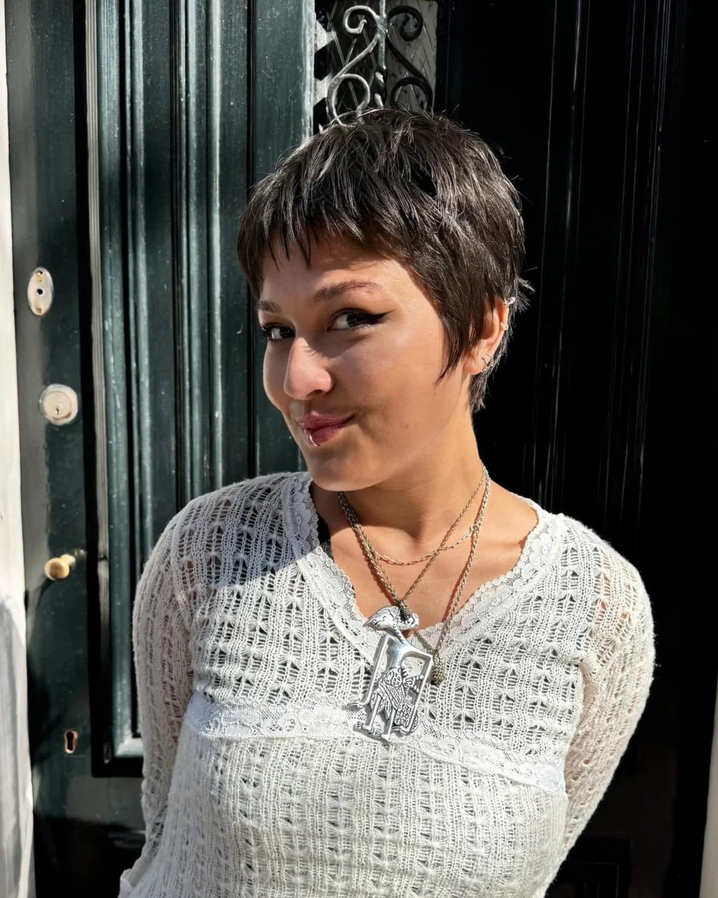 5. Dark Brunette Tousled Pixie - Pixie Haircuts With Bangs