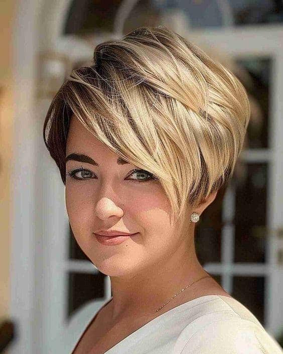 7. Dimensional Blonde Long Pixie - Pixie Haircuts With Bangs