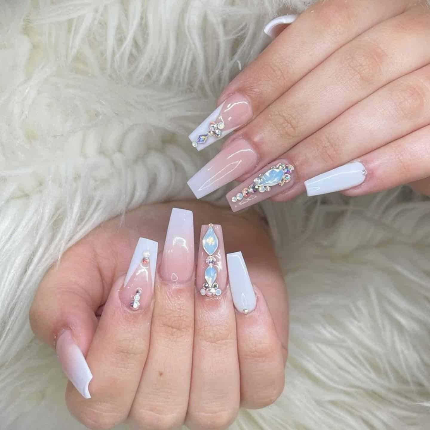 13. Ice Princess Coffin Nails - beautiful coffin nail ideas