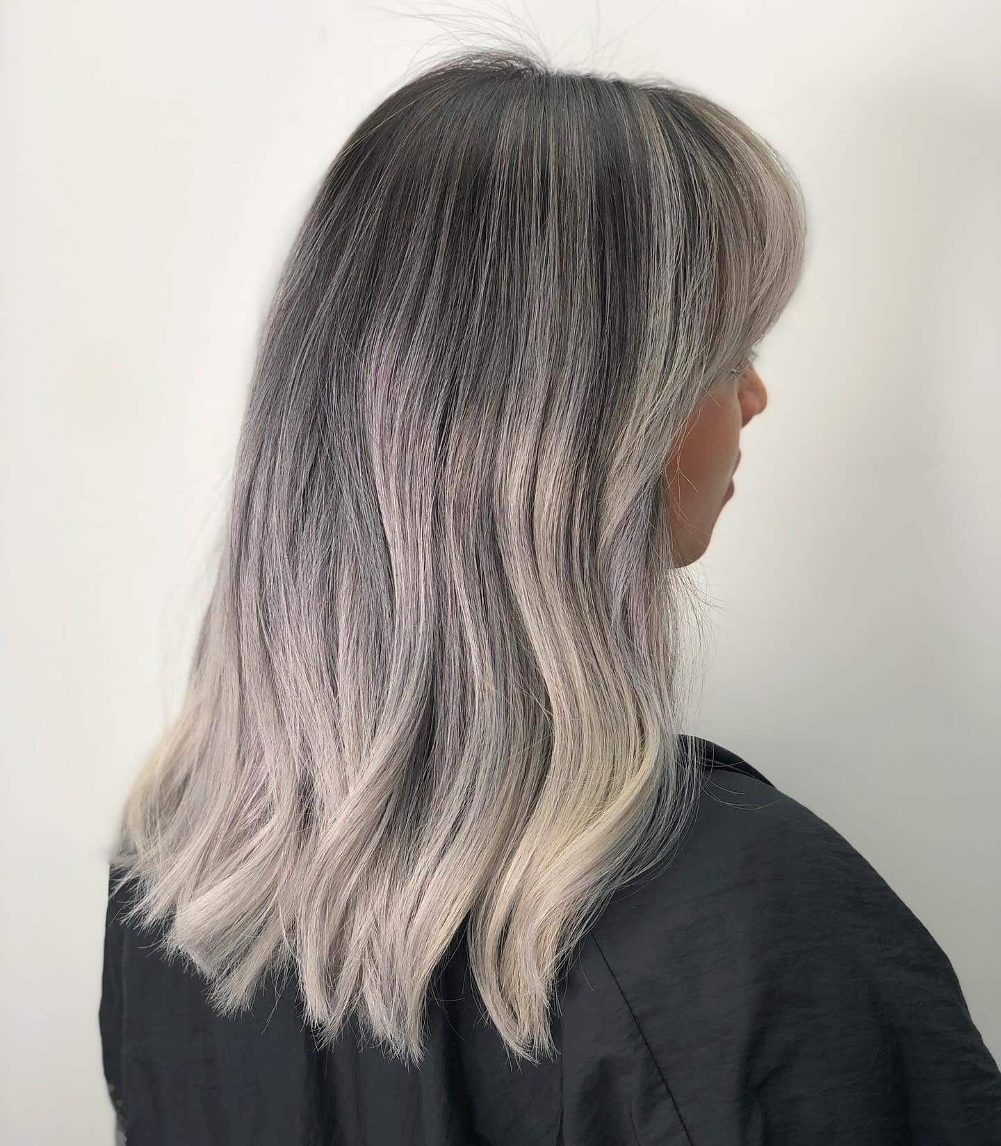 11. Dimensional Ash Grey with Soft Layers - Ash Grey Hair Color