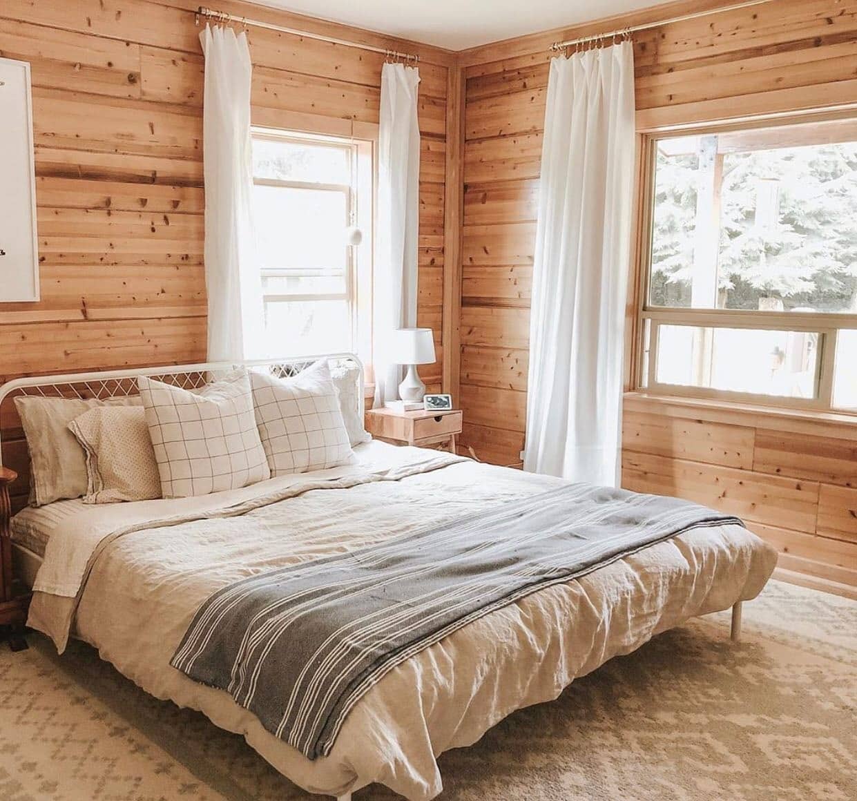 3. Light and Airy Scandinavian Simplicity - cabin bedroom ideas