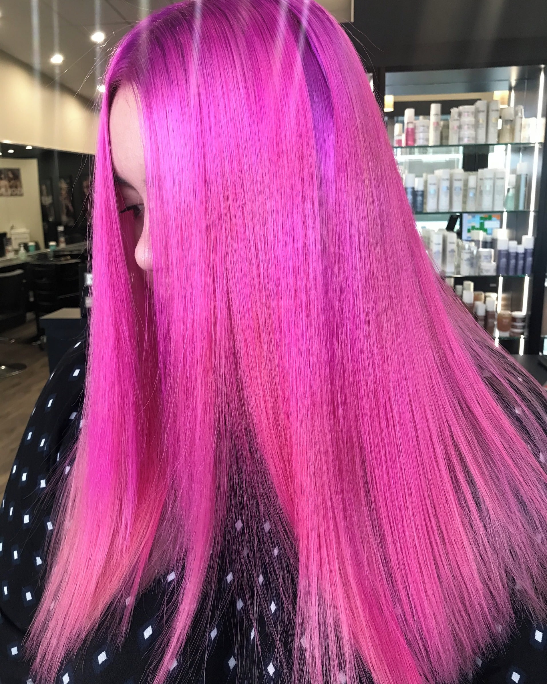 6. Electric Pink Gloss - Hot Pink Hair Color