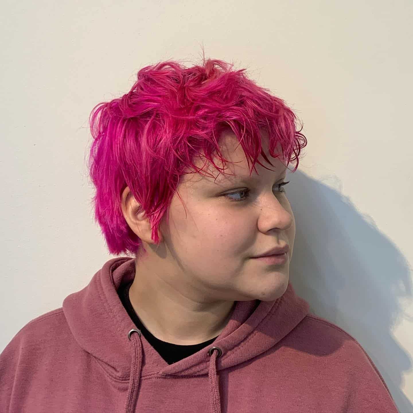 8. Pixie Pink Textures - Hot Pink Hair Color