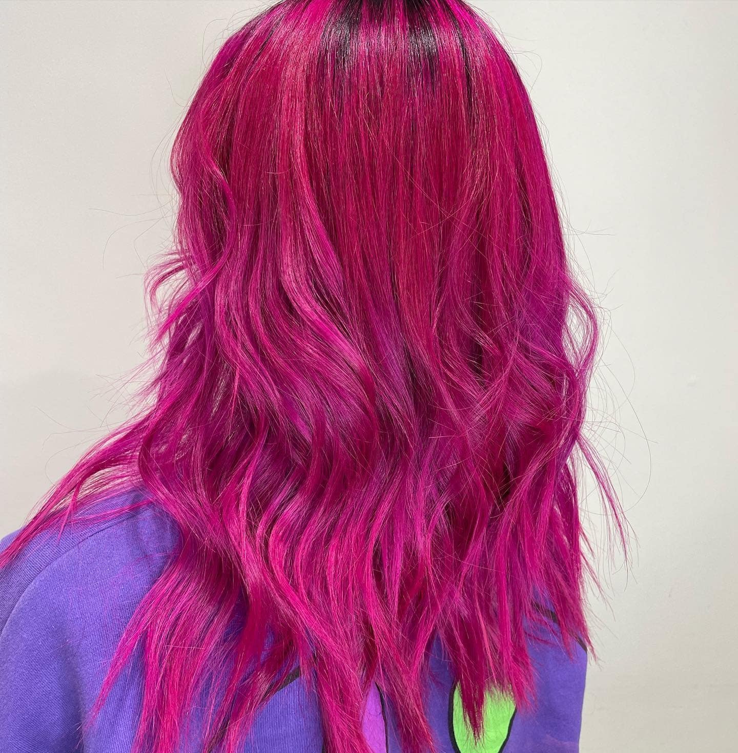 13. Vivid Pink Balayage - Hot Pink Hair Color