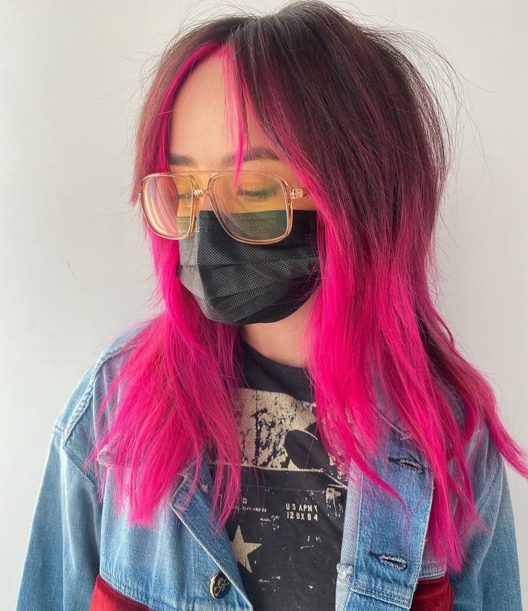 15. Pink Peekaboo Layers - Hot Pink Hair Color