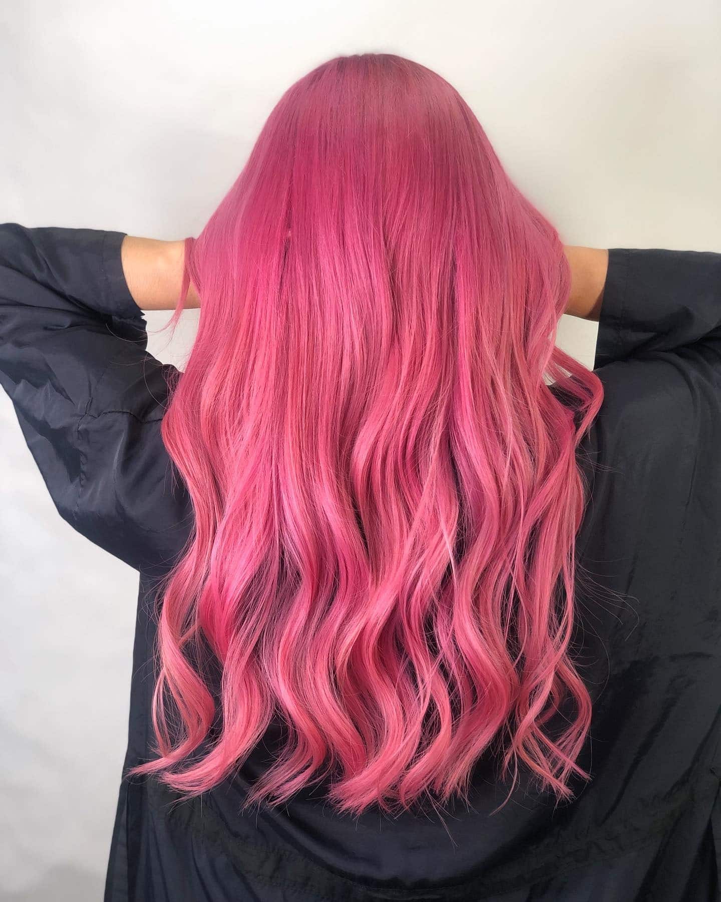 18. Rosé Pink Waves - Hot Pink Hair Color