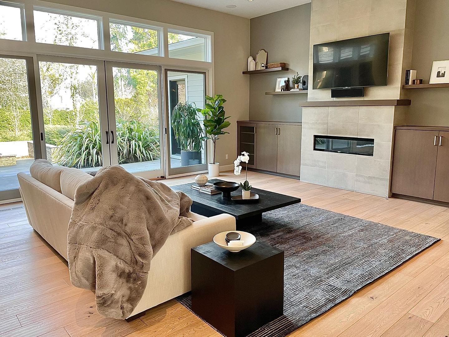 4. Soft Neutrals with Subtle Gray Layers - black and gray living room ideas