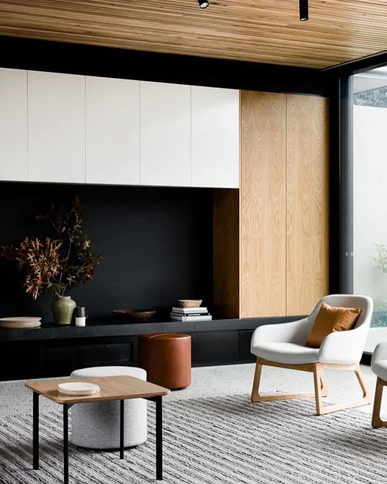 13. Scandinavian Minimalism with Black Framing - black and gray living room ideas