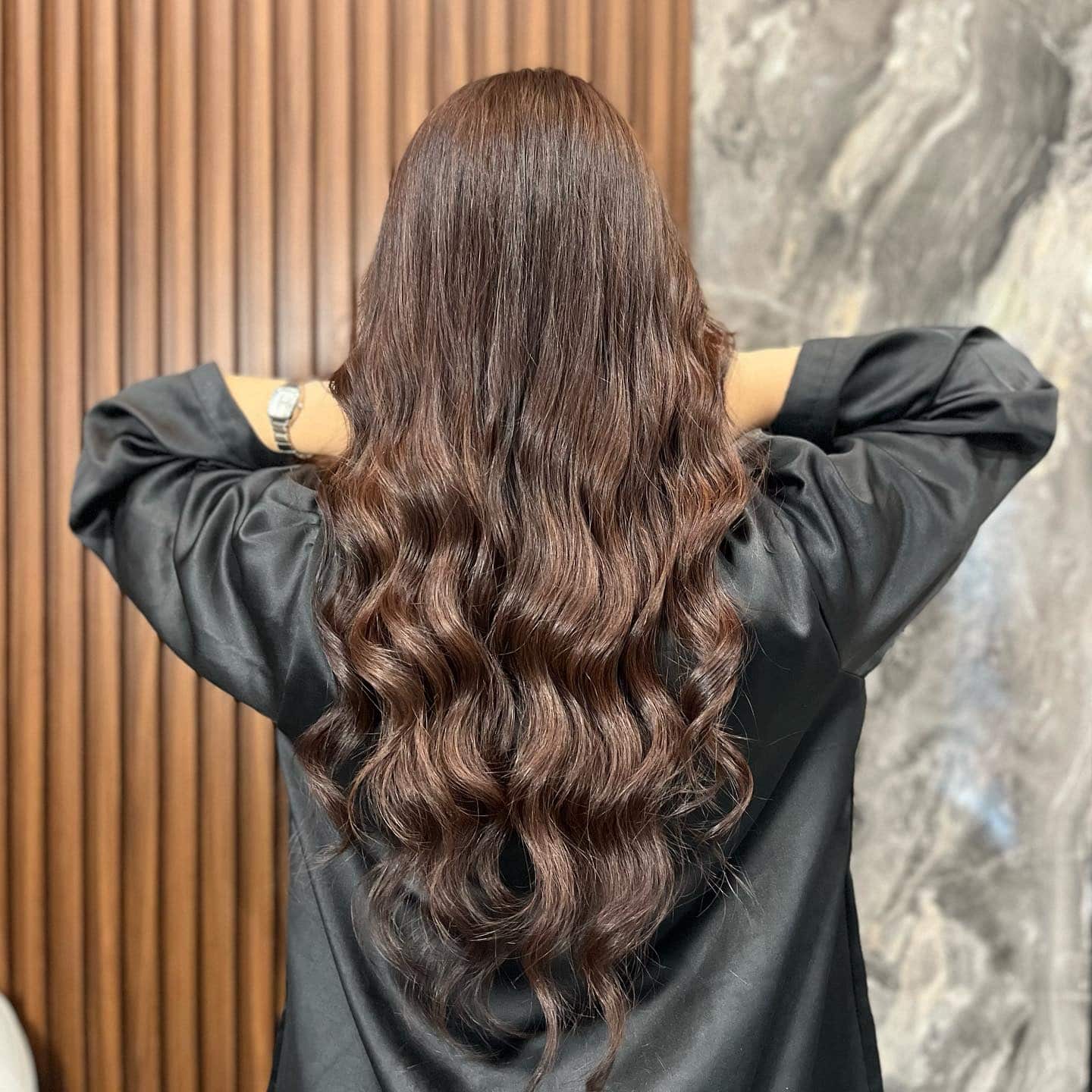 8. Long Espresso Waves - Soft Brown Hair Color