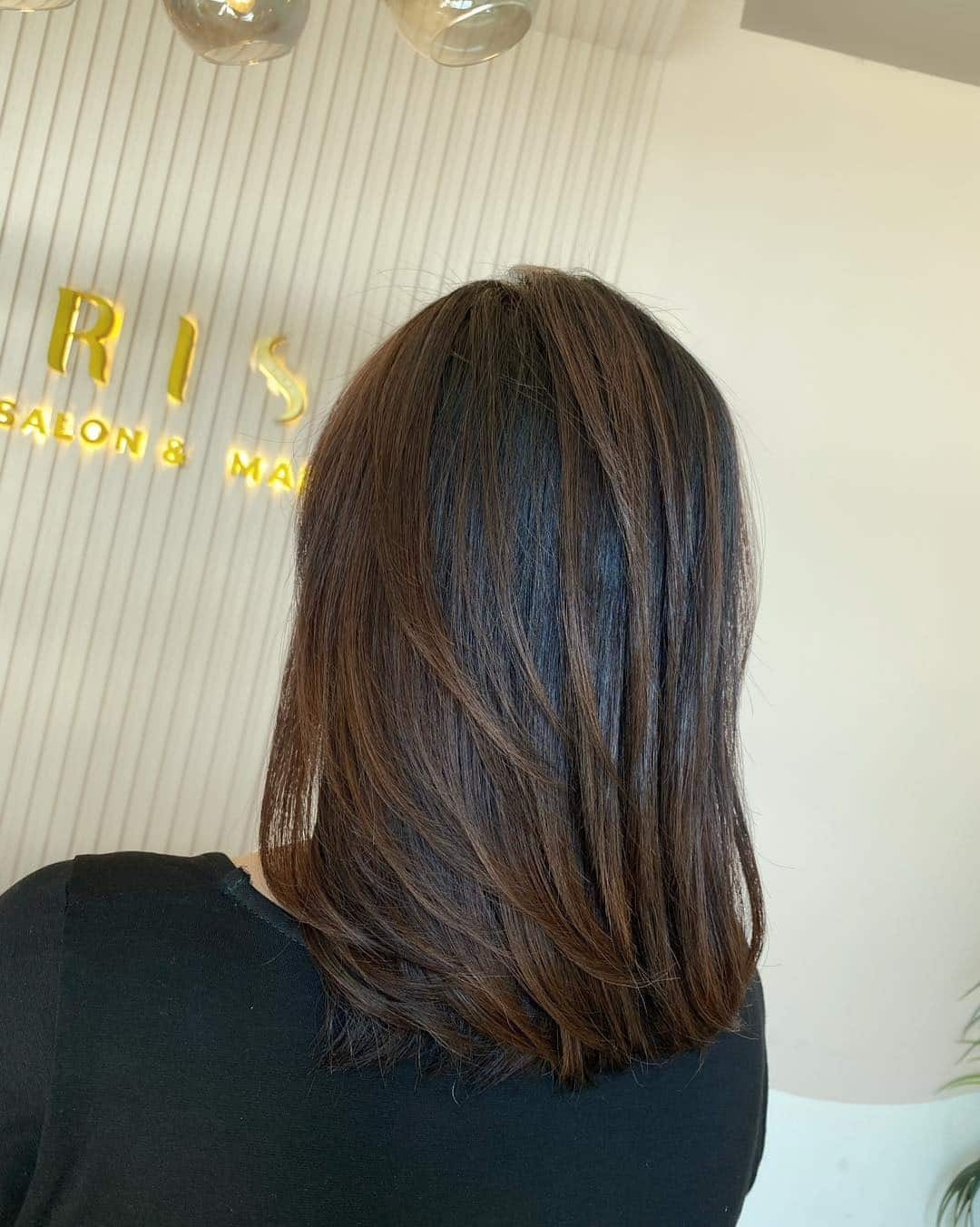 20. Layered Coffee Straight - Soft Brown Hair Color