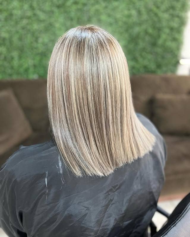 8. Cool Ash Sleek Bob - Ash Hair Color