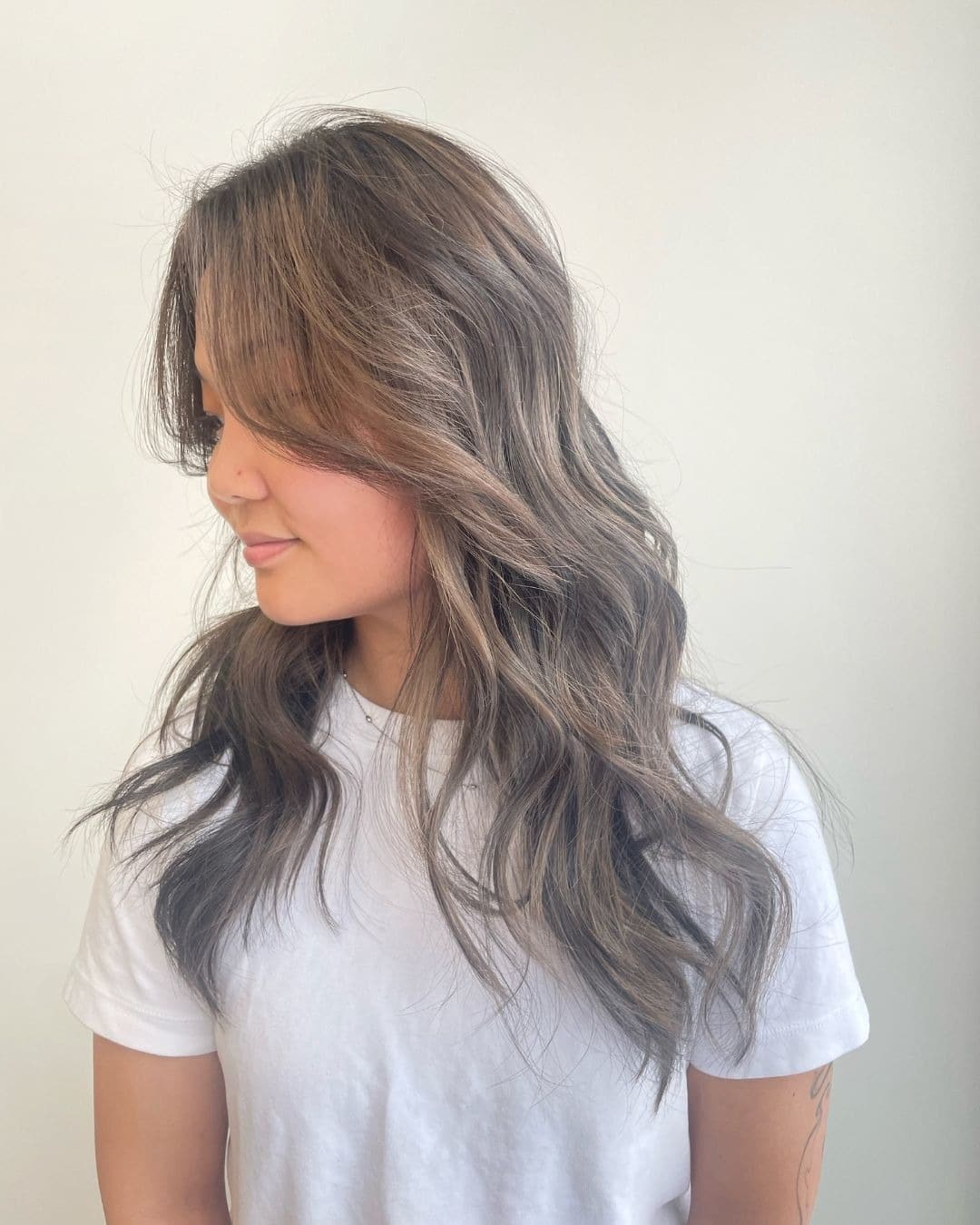 16. Cool Mocha Ash Waves - Ash Hair Color