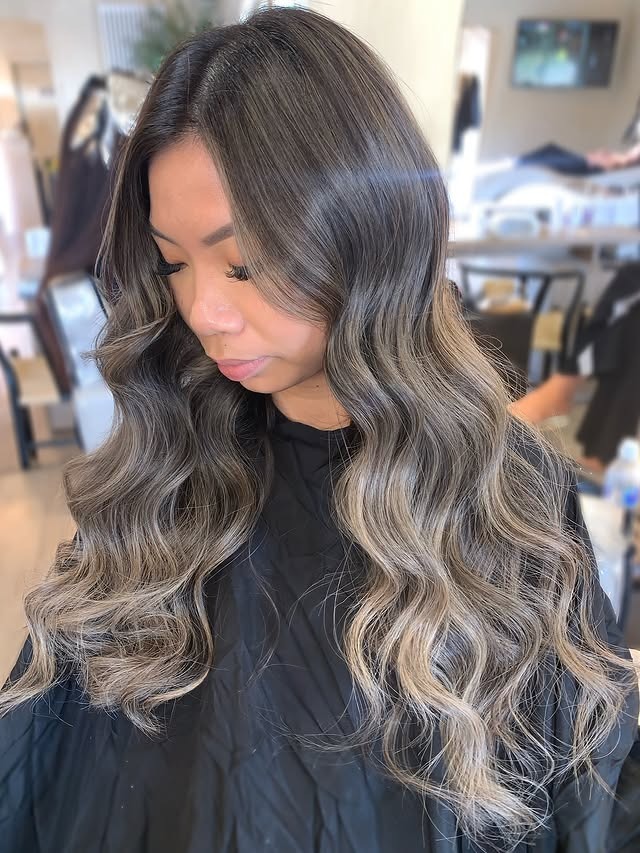 21. Smoky Ash Waves with Dimensional Flow - Ash Hair Color