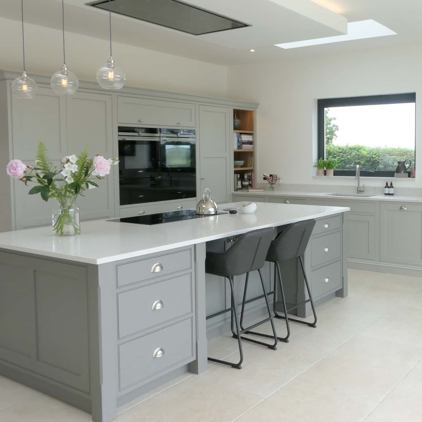 15. Soft Grey Country Charm - grey kitchen ideas