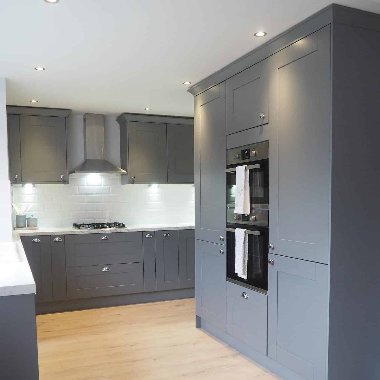 20. Classic Dark Grey Shaker - grey kitchen ideas