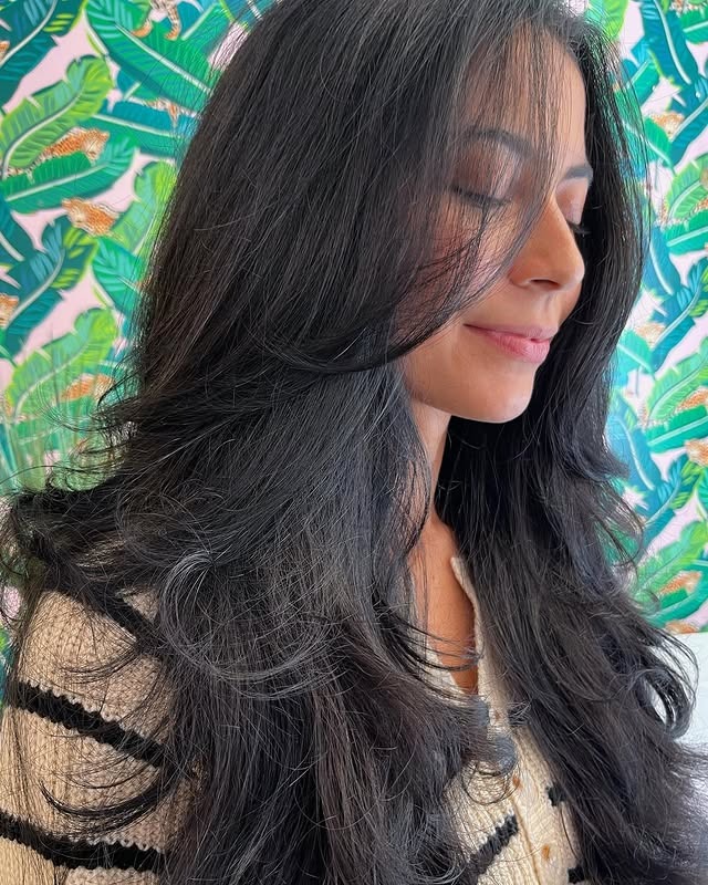 15. Face-Framing Layers in Soft Black - Soft Black Hair Color