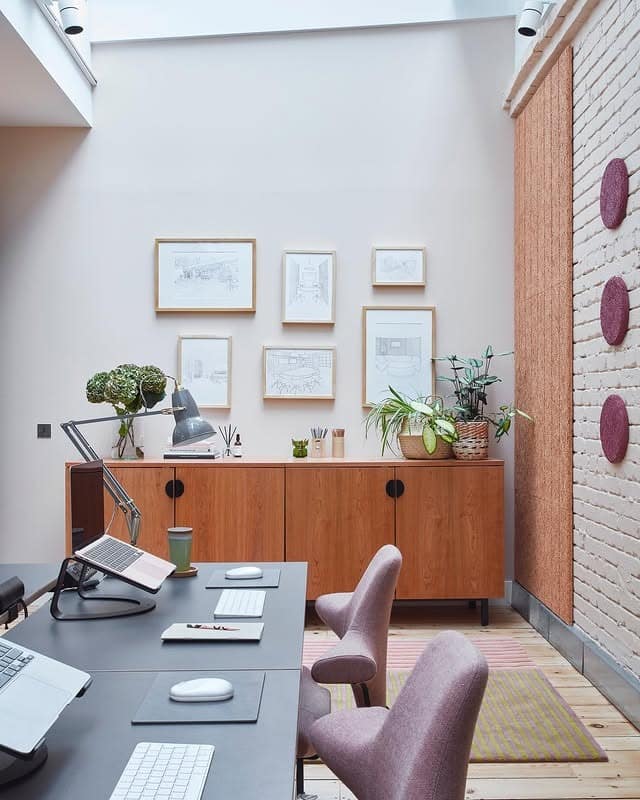 12. Soft Pastels with Natural Light - cool office ideas