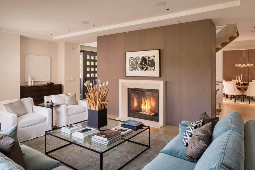2. Contemporary Comfort with Earthy Elegance - open living room ideas